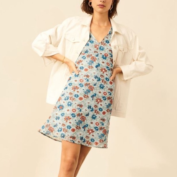 NWOT Madewell Open-Back Mini Dress in Wildflower Garden - Picture 4 of 6